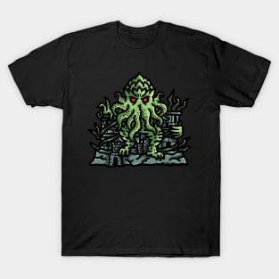 Cthulhu's Dominion: The Great Old One on the Throne T-Shirt